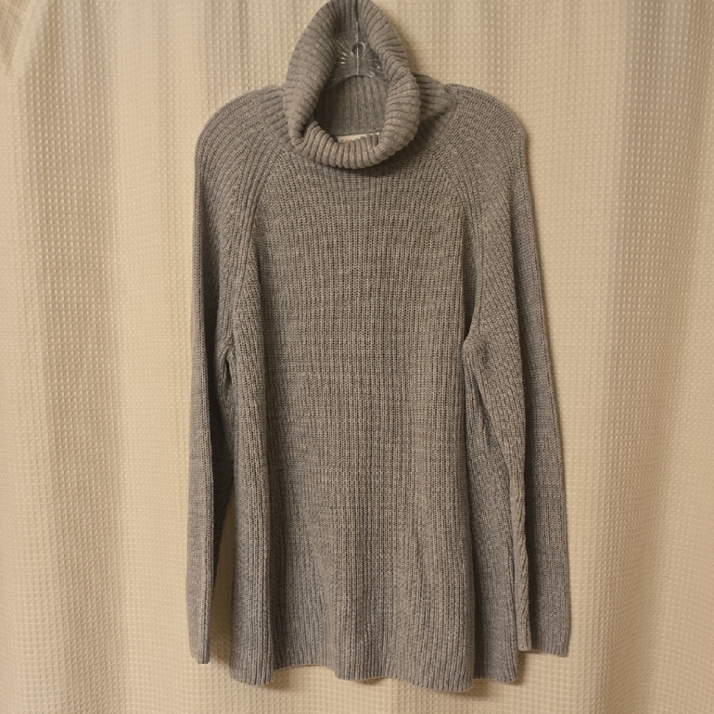 Coldwater Creek Heather Gray Cowl Neck Sweater